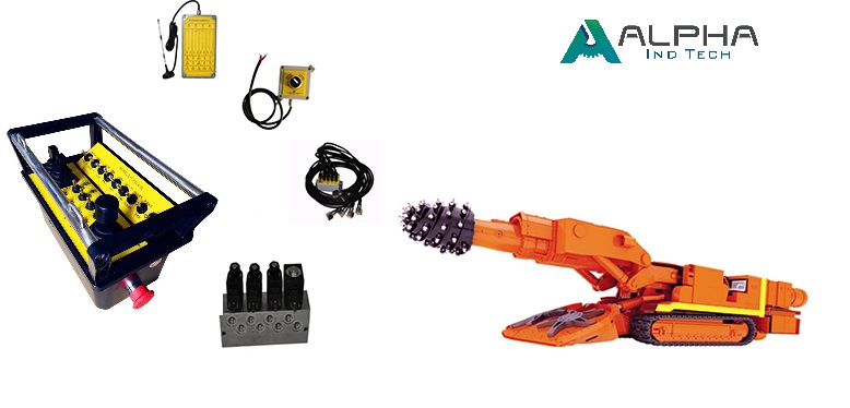 Mining automation,Remote control roadheader, Roadheader remote control system, Alpha Ind Tech.jpg